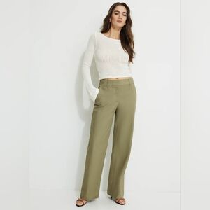 Dynamite Clean Straight Leg Pants Safari Green Size 6